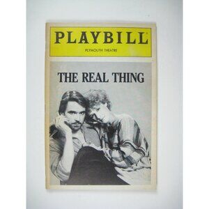 The Real Thing Playbill Plymouth Theatre Glenn Close Jeremy Irons 1984 Stop Sorr